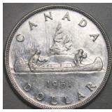 Canada Silver Dollar 1951
