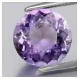 2.97ct 9.7mm Round Natural Purple Amethyst - Unhea