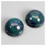 Pair 2pcs Round Natural AAA Floral Flash Play Of C