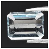 1.21ct VS Octagon Natural Very Light Blue Aquamari