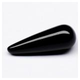 1.08ct 11.5x4mm Briolette Cabochon Natural Black O