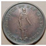 Canada LC-9A1  Habitant City Bank 1837 Token