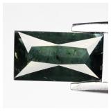 0.91ct Baguette Natural Bluish Green Sapphire - He