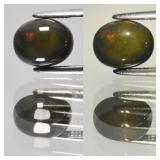 0.98ct 7.5x6mm Oval Cabochon Natural Black Opal -