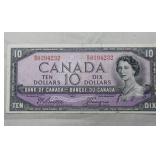 Canada $10 Banknote 1954 BC-40a Beattie  Coyne