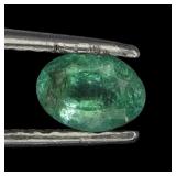 Oval Cut Natural Unheated Green Emerald Brazil 0.6