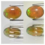 0.76ct 8.5x6.3mm Oval Cabochon Natural Black Opal