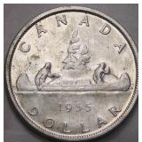 Canada Silver Dollar 1955 Arnprior
