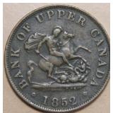 Canada PC-5B2 Bank of Upper Canada 1852 1/2 Penny