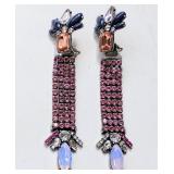 Vintage earrings pair 90mm  15.60g
