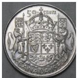 Canada 50 Cents 1950 Half Design