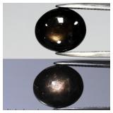 10.39ct Oval Cabochon Black 6 Ray Star Sapphire He