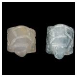 Pair 2pcs 38.77ct 21x14mm Turtle Carving Natural J