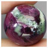 Round Cab Natural Unheated Multi Color Ruby In Zoi