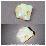 4.52ct 12.8x12.5mm Rough Natural White Opal - Colo