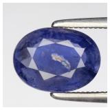 1.64ct 9x6.5mm Oval Natural Bluish Violet Iolite -