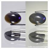 0.77ct 8x5.5mm Oval Cabochon Natural Black Opal -