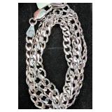 Silver 11g Rhodium Plated Italian Chain 18'