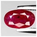 0.43ct 6.2x3.8mm Oval Natural Red Ruby - Unheated,