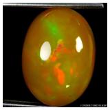 Oval AAA Floral Flash Play Of Color Crystal Fire O
