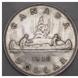 Canada Silver Dollar 1938