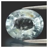 1.38ct 8.2x6.7mm Oval Natural Blue Aquamarine - Un