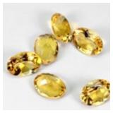 Oval Cut Natural Unheated Yellow Citrine Brazil 6p