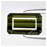 1.66ct 8.5x5.3mm VS Octagon Natural Green Tourmali