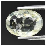 1.77ct 9.5x7mm Oval Natural Light Green Beryl - Af
