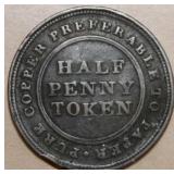 Canada NS-21A1 1813 Trade & Navigation 1/2 Penny T