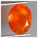 Oval Cut Natural AAA Hot Rainbow Orange Fire Opal