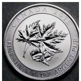 Canada $8 Maple Leaf 1.5oz Silver Bullion 2015 Sup