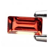 0.12ct 4x2mm VVS Baguette Maple Orange Sapphire -