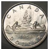 Canada Silver Dollar 1954