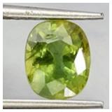Oval Cut Natural Green Yellow Sapphire Australia 1