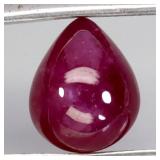 Pear Cabochon Natural Red Ruby Mozambique 6ct 11x8