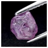 0.92ct 6.3x5.8mm Rough Natural Pinkish Purple Sapp