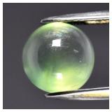 4.43ct 9.7mm Round Cabochon Natural Green Prehnite