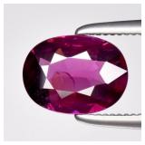 1.36ct 7.5x5.7mm Oval Natural Pinkish Purple Rhodo