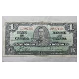 Canada $1 Banknote 1937 BC-21d Coyne Towers