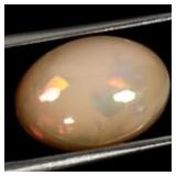 Oval Cab Floral Flash Play Of Color Crystal Fire O