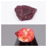 2.20ct 9.5x7.5mm Rough Natural Purplish Red Ruby -