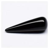 1.08ct 12.5x4mm Briolette Cabochon Natural Black O