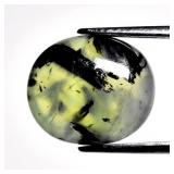 6.72ct Oval Cabochon Natural Green Prehnite with B