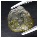1.22ct 7.4x7mm Rough Natural Green Sapphire - Unhe