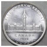 Canada Silver Dollar 1939