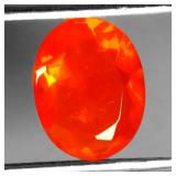 Oval Cut 100% Natural Hot Rainbow Flash Orange Fir
