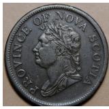 Canada NS-2B1 George lV 1832 Penny Token Br870