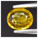 0.46ct 5.2x4.3mm Oval Yellow Sapphire - Thailand G