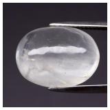 13.92ct 17.2x12.7mm Oval Cabochon Natural White Qu
